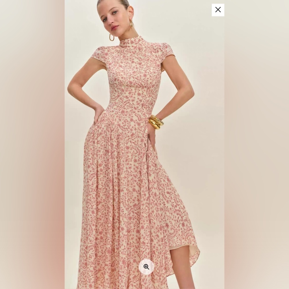 Reformation Maven Dress in Corrine Floral Pink Maxi Dress, 2 4 6 - Picture 4 of 14